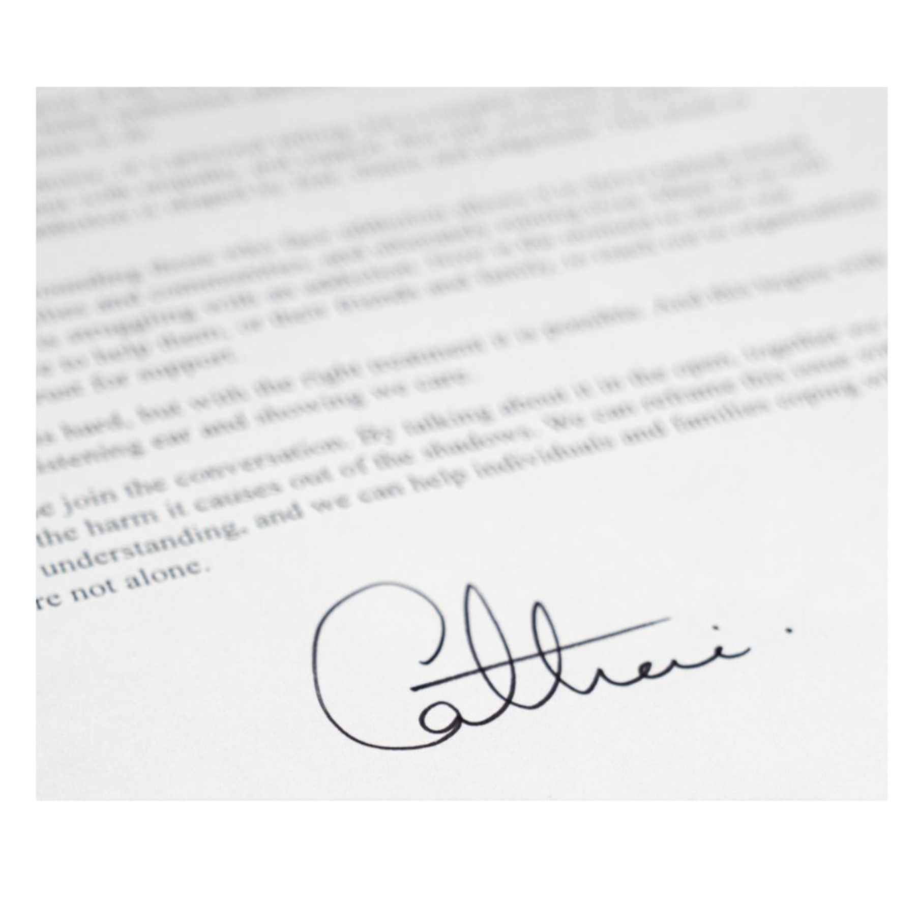 HRH letter of support